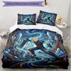3pcs Duvet Cover Set (1*Duvet Cover + 2*Pillowcase, Without Core), Final Fantasy Print Soft All‑Season Bedding Set, Home Bedroom Decor Gift