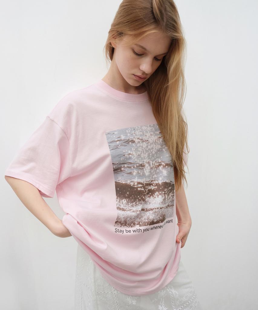 Leuba Moment Graphic T-Shirt - Blush Pink