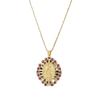 Fashion Religious Copper Micro-Set Colored Zircon Pendant Women'S Jewelry God Necklace