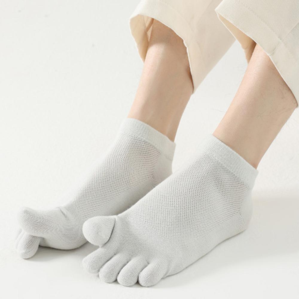 Cotton Men's Five Finger Socks Ankle Hosiery Toe Separated Socks Male Mesh Five Toes Socks  Sports