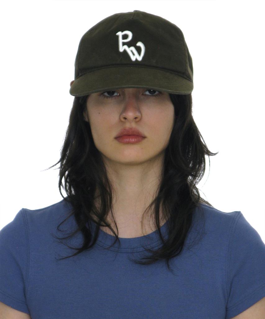 PARTIMENTO WOMEN Washed Pw Embroidered Grandad Cap_Khaki Brown