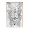 3 Pcs Glitter Sequins Butterfly Ornament Artificial Butterfly Christmas Decoration with Clips for Christmas Tree Wreath Holiday Decoration
