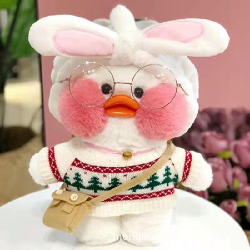 

30 см милые желтые кафе утки Lalafanfan, мягкие игрушки Kawaii, успокаивающие игрушки, куклы Aminal, подушка для девочек, подарки на день рождения для детей