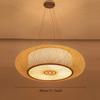 LED Rustic Style Pendant Light DIA.40 Creative Decoration Bamboo Art  Pendant Lamp Chandeliers Restaurant Teahouse