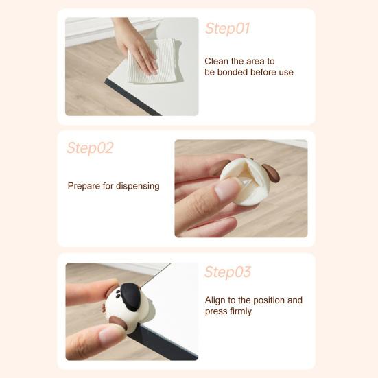 4Pcs Cartoon Animal Furniture Corner Protector Anti-collision Baby Proof Self-adhesive Table Desk Right Angle Sharp Edges Corner Guard Bumper