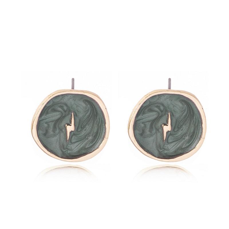 Vintage Dripping Oil Wine Red Retro Stud Earrings For Women Korean Pearl Flower Heart Shape Geometric Earring High Sense Zircon