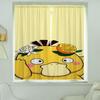 Home Interior Kitchen Curtains for Living Room 2 Pieces Blackout Curtains Door Curtain P-psyduck Partition Bedroom Decoration