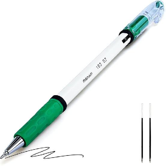 Spinning Pen Writable RSVP MM Pen Mod, Handmade Spin Trick Pen for Intermediate and Proficient, 2 Refills, Green Grip зелёный
