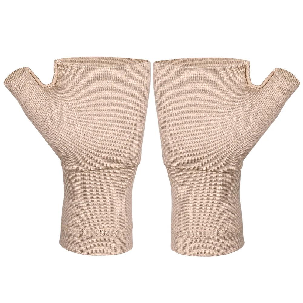 1 Pair Compression Arthritis Half Finger Gloves, Wrist & Thumb Support Sleeve For Unisex, Perfect For Carpal Tunnel, Typing