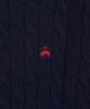 BROOKS BROTHERS Shetland Cable Pullover Sweater (Navy) (Bbwrmog421)