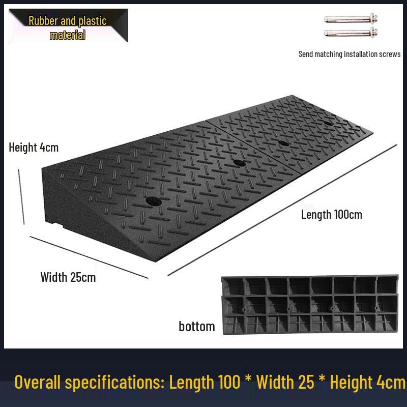 Rubber Car Ramp: Multipurpose Mat for Curbs, Thresholds, and Speed Bumps