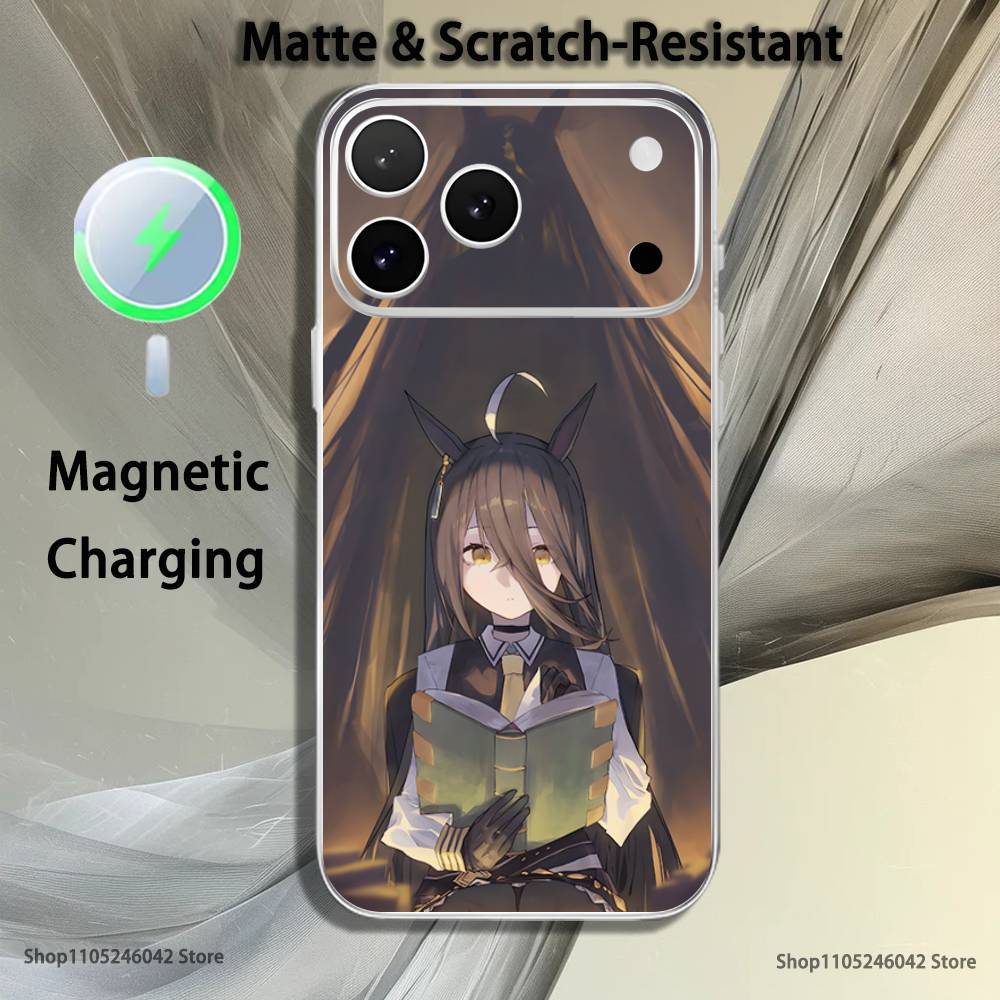 P-Pretty Anime D-Derby Cute For iPhone 17,16,15,14,13,12,11,Pro,Max,Plus Transparent White Phone Case Magnetic Wireless Charging
