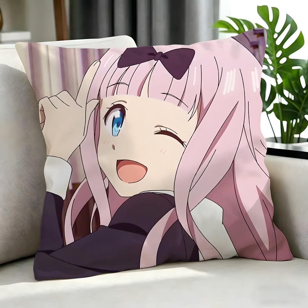 Anime Kaguya-Sama Love Is War Cushion Cover Cushion Cover Set 4Pcs 50X50 45X45 40X40 Pillowcase Decorative Sofa Home Decor