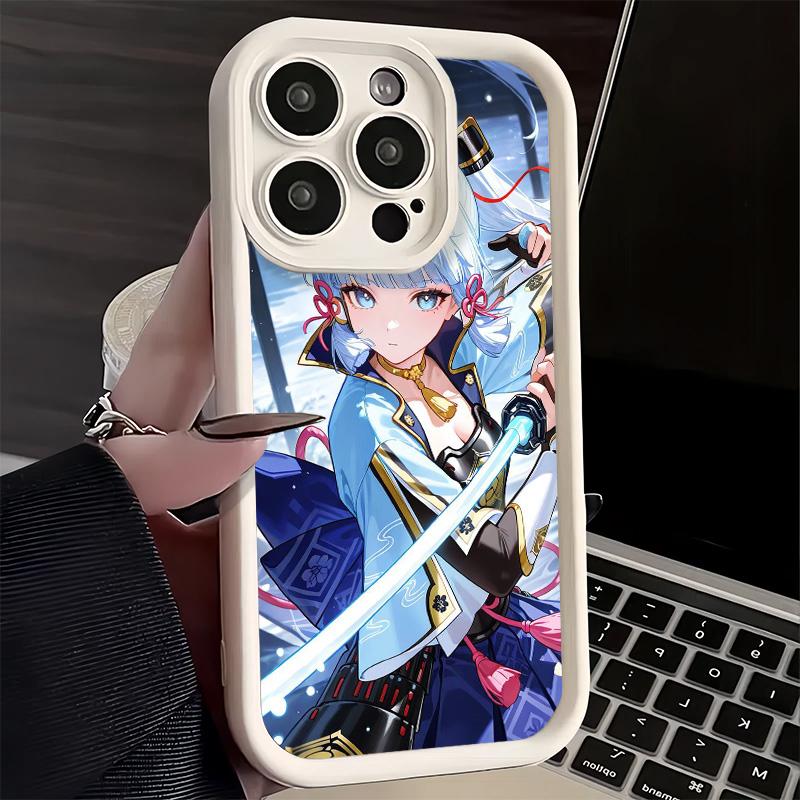 Phone Case for iPhone 17 Air 16E 15 16 Pro Max Genshin Impact Kamisato Ayaka Cover 14 Plus 13 12 Mini Soft Shell Silicone Fundas