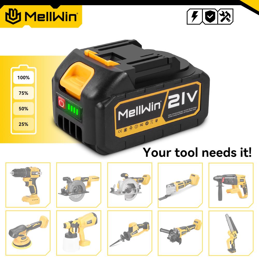 MELLWIN 15000mAh 21V Max Rechargeable Lithium Ion Battery for Makita Power Tools