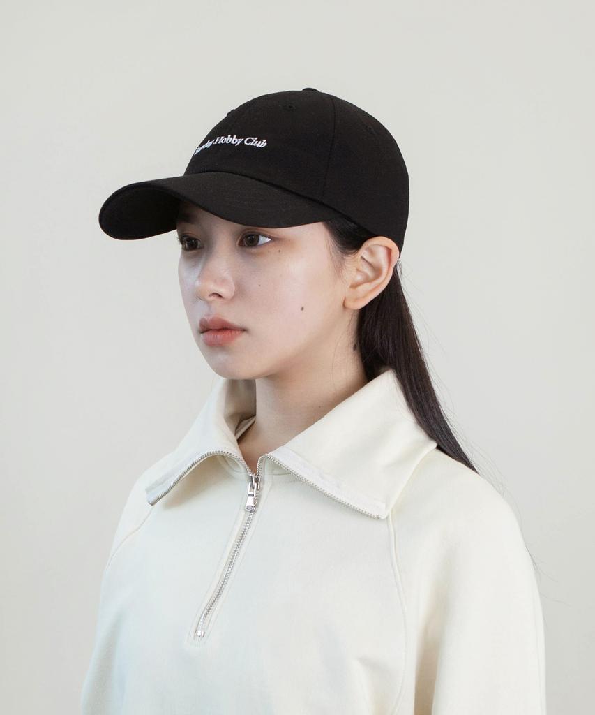 SUNDAY HOBBY CLUB 22Ss Signature Logo Curve Cap - Black