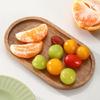 Multipurpose Wood Display Tray Oval / Square Shape Portable Table Storage Plate Adds Warmth To Home Settings