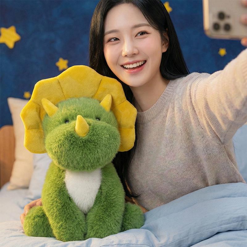 Triceratops Plush Toy - Cute Dinosaur Pillow for Kids' Sleep & Hugging, Perfect Birthday Gift