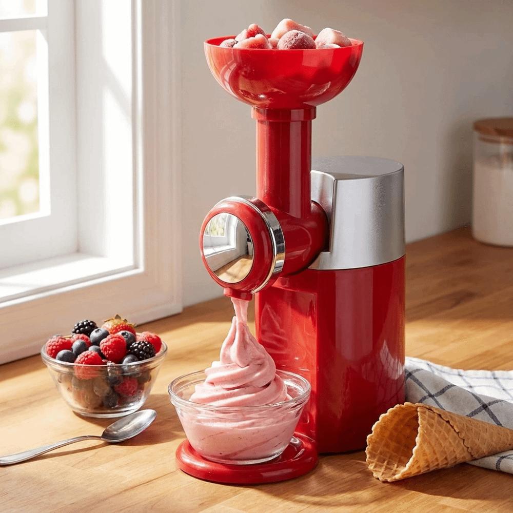 Electric Automatic Ice Cream Maker Dual Voltage Frozen Fruit Dessert Maker Party Dessert Making