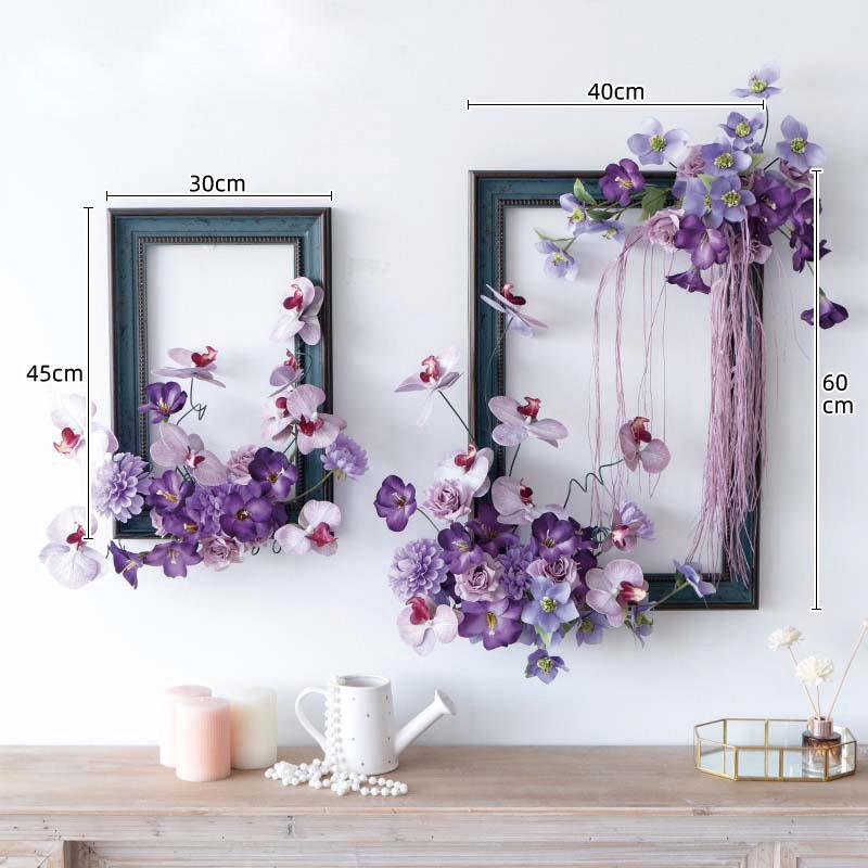 Floral Art Photo Frame Set for Wall and Window Decoration