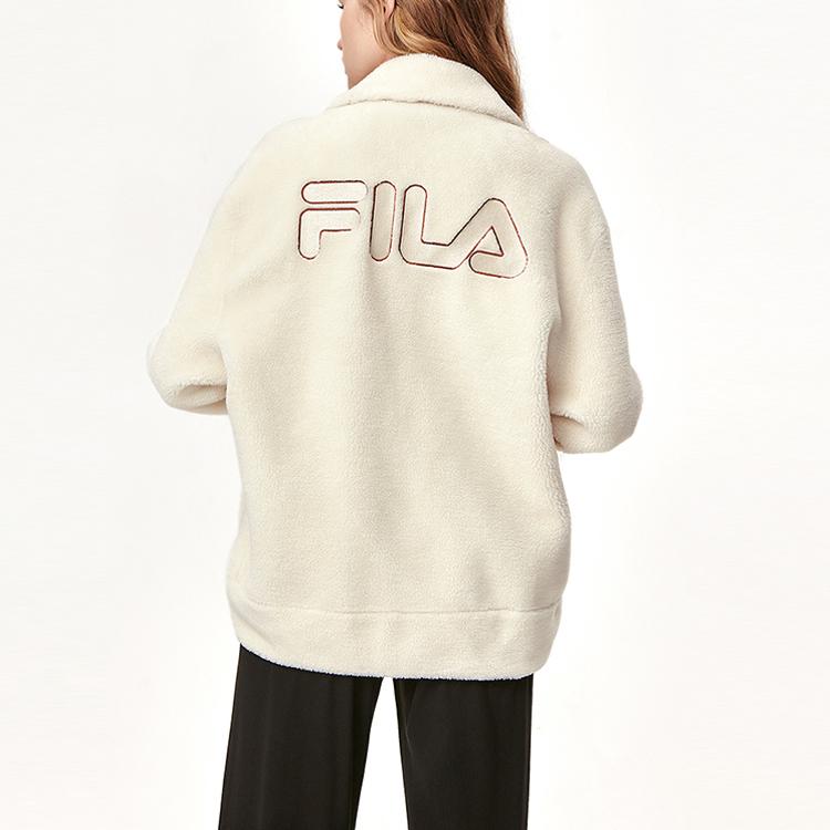 New FILA Velvet Jackets Women's Beige F51W149509F-IV