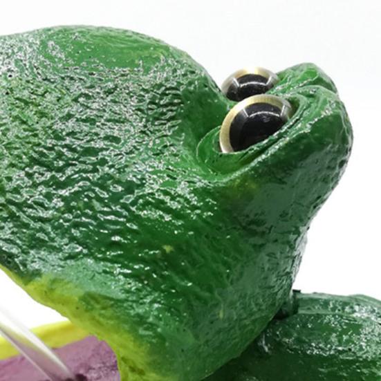 Aquarium Frog Air Bubbler Resin Frog Air Stone with Oxygenation Function Fish Tank Decor