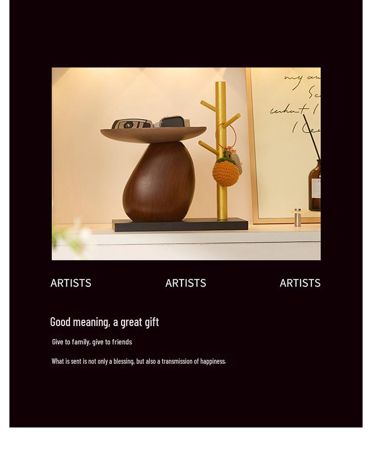 Soft Chinese Style Entryway Tray: Living Room Sideboard Console Table for Key and Ornament Storage