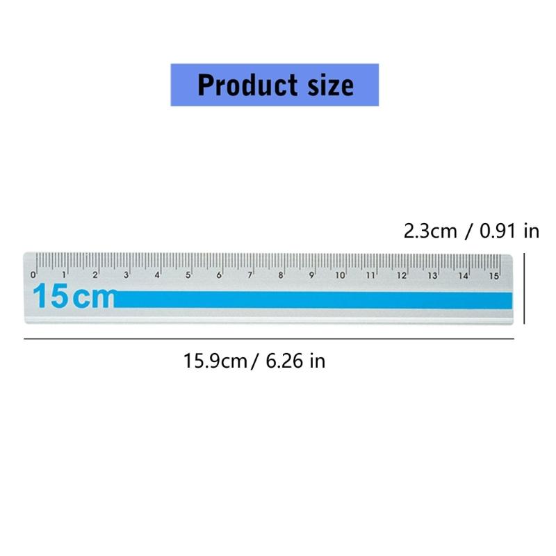 15cm Lightweight Aluminum Measuring Tool With Anti Scratch Surfaces Easy To Read Marking Straight Ruler Ideal For Students