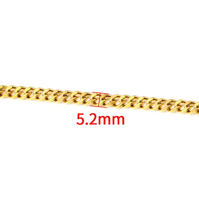 Stainless Steel Gold Chain for DIY Jewelry: Necklace & Bracelet Fashion Accessory
