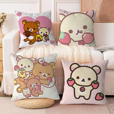 Rilakkuma Cushion Cover Inches Farmhouse Decor Home Throw Pillow Covers For Couch Decorations
