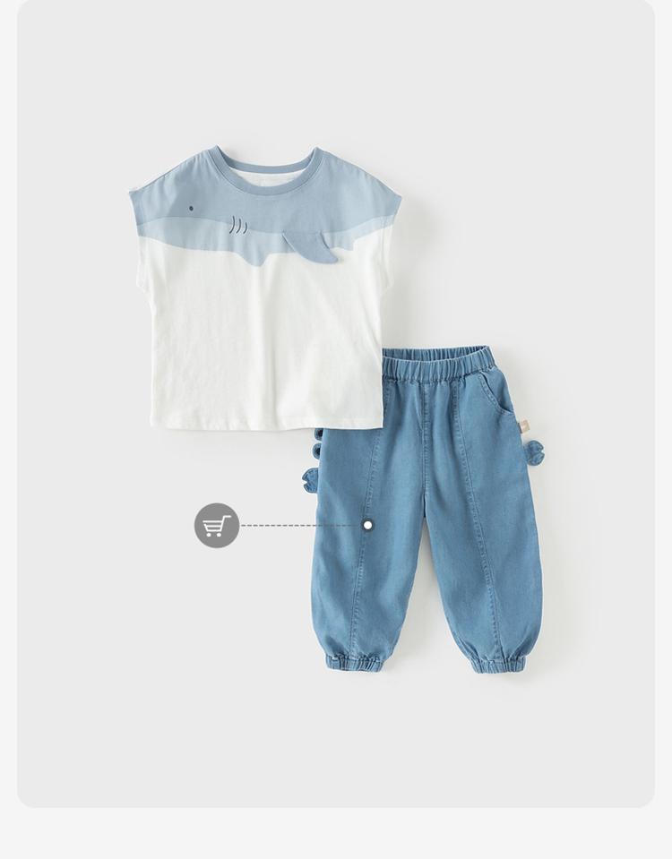 David Bella boys' pure cotton vest summer outfit new baby moisture absorbing quick drying children's sleeveless T-shirt