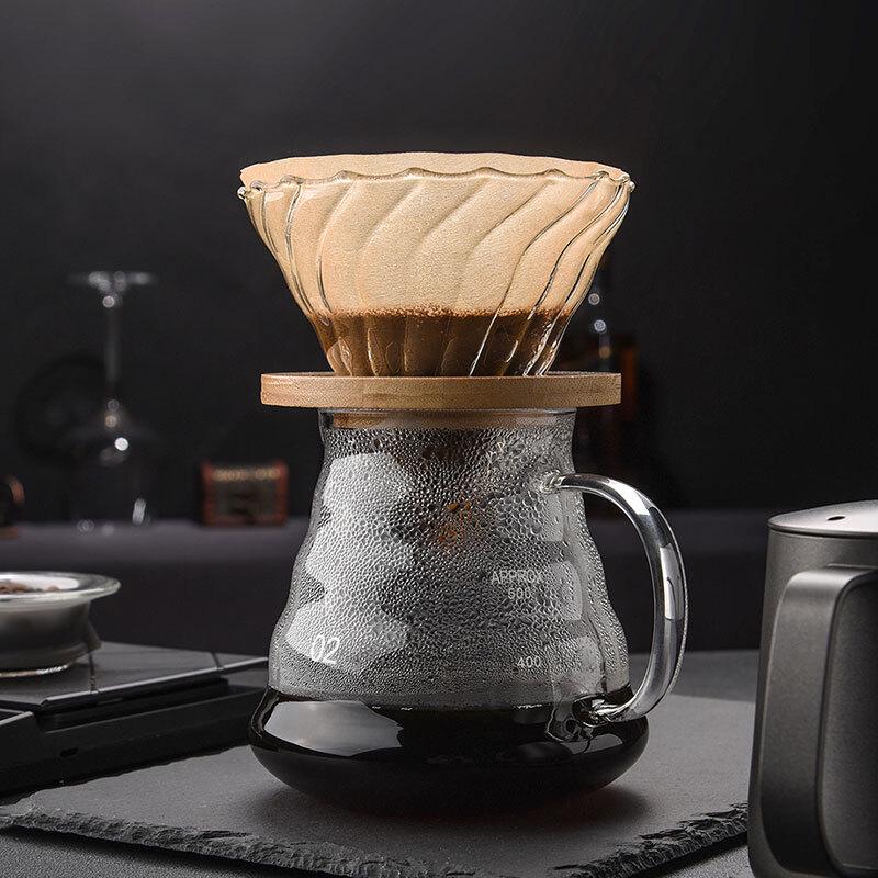 CLITON Heat-Resistant Glass Coffee Sharing Pots