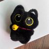 Cute Black Cat Plush Keychain Squeaky Toy Ins Style Soft Stuffed Cat Doll Squishy Bag Pendant Cuddly Toy For Boys Girls Gift