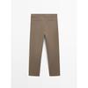 Masimodutti Tapered Fit Micro Textured Pants