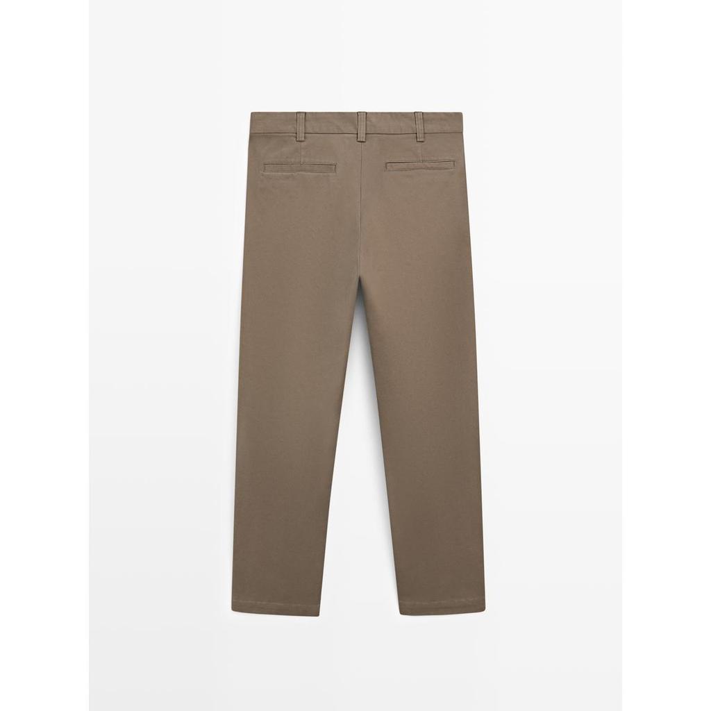 Masimodutti Tapered Fit Micro Textured Pants