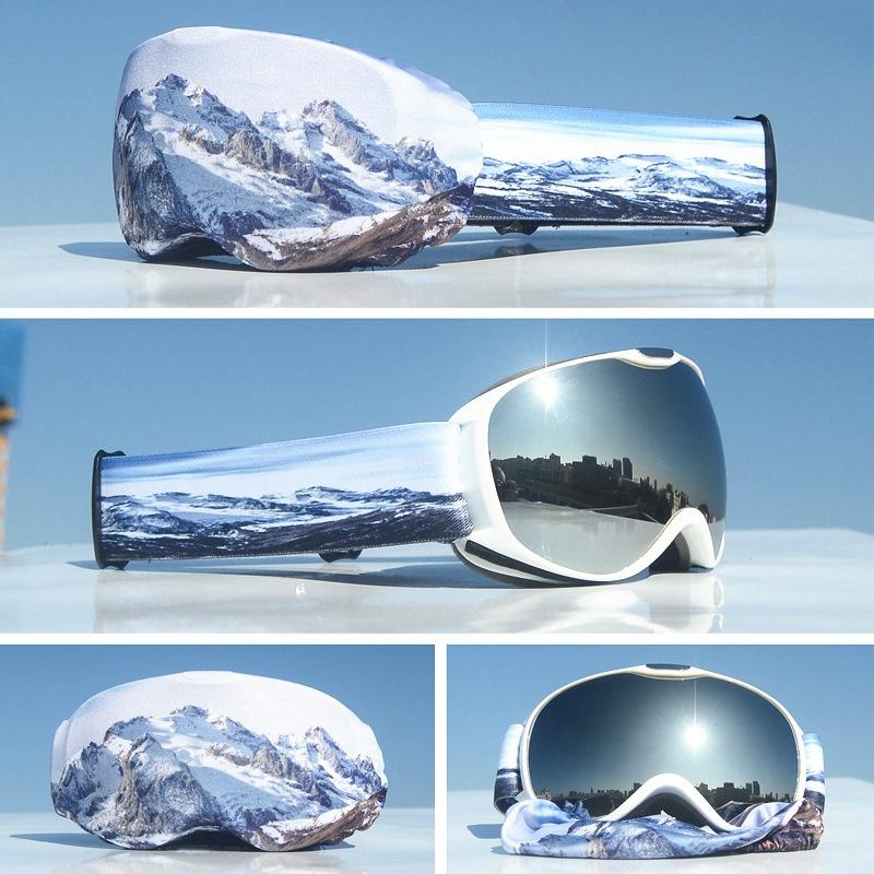 

Kids Ski Goggles with Cartoon Lens Cover Anti-Fog UV Protection Snow Glasses for Boys Girls Skiing Snowboarding Age 3-12