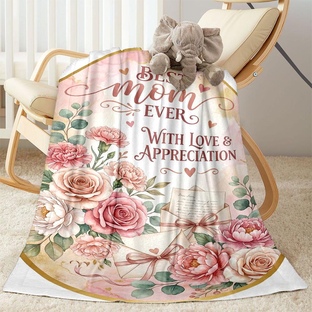 Mom's Heart And Love Blanket Suitable for Sofas,travel, Living Rooms Also a Good Gift for Friends and Family Suitable for All Seasons.