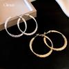 European and American simple multi-layer cross round earrings earrings fashion temperament earrings women