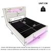 Upholstered Bed 160x200 Hydraulic Storage Space, LED Headboard, USB-A&C Charging Function, Slatted Frame, Remote-Controlled Light Strip, Without Mattress, Beige