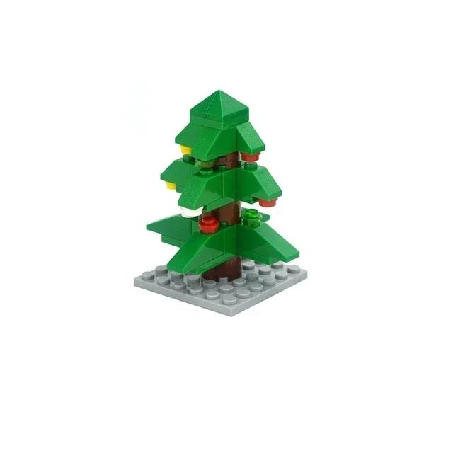 MOC Plants Accessories Bricks 3471 2435 6064 3778 City House Trees Pine Prickly Bush Green Grass Military Building Toys