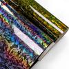 Laser Carbon Fiber Vinyl Auto Tuning Car Stickers Glossy Forged Motorcycle Stickers Rainbow Carbon Covers for Car Accessories