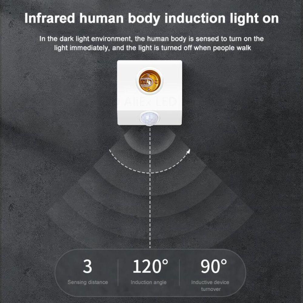 Light Control Switch Bulb Socket Adapter E27 LED Lamp Base Detector Wall Lamp Holder Lamp Holder