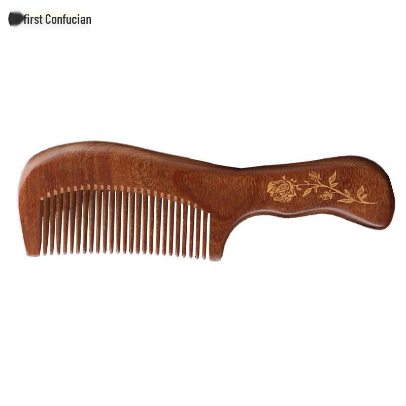 Двухрядная деревянная расческа для волос из сандалового дерева