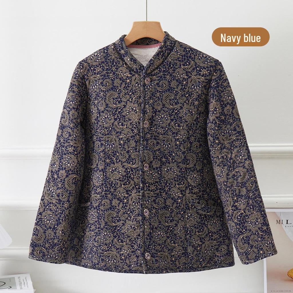 Grandma's Lightweight Winter Cotton Jacket - Warm, Short, Padded Coat for Mom