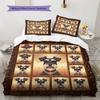 Tier-Bilderrahmen Muster Bettwäsche Bettdecke Set Bettbezug Kissenbezug Heimdekoration Geburtstagsgeschenk (1 Bettbezug + 2 Kissenbezüge, ohne Füllung)