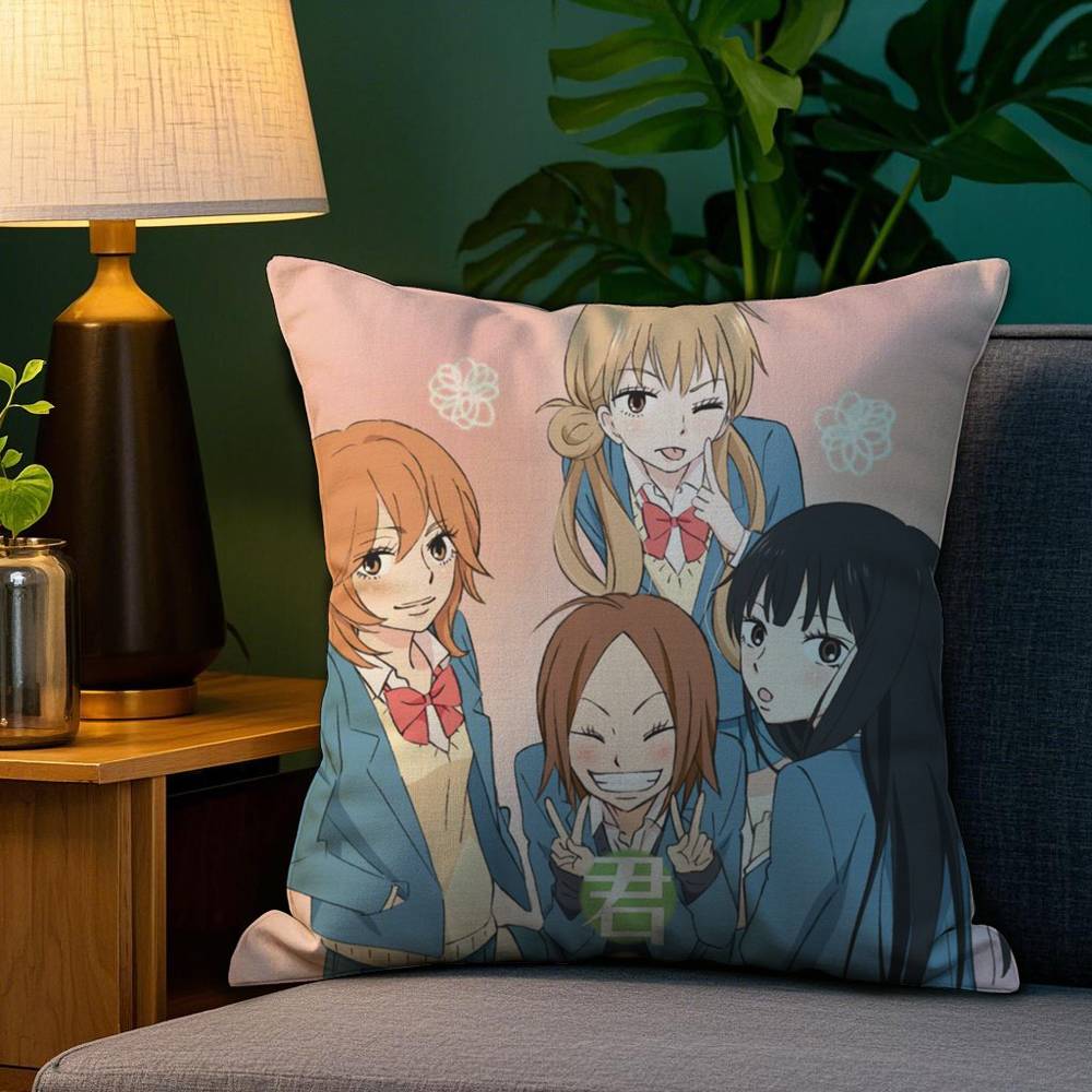 

K-Kimi Ni T-Todoke Аниме Наволочка Плюшевая Ткань Мягкая Двусторонняя Печать Чехол для Подушки Дивана Наволочки для Декоративных Подушек 12x12Inch