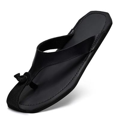 2025 Sommar Stor Storlek 38-47 Läder Flip-flops Herr Tofflor Strand Sandaler Man Toffel Mode Skor Flip Flop Herr Slides