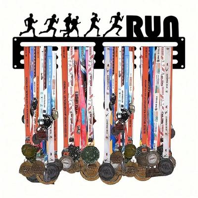 Custom Wall Mounted Sports Medal Display Holder Holds 60 Medals Iron Home Decor Birthday Gift