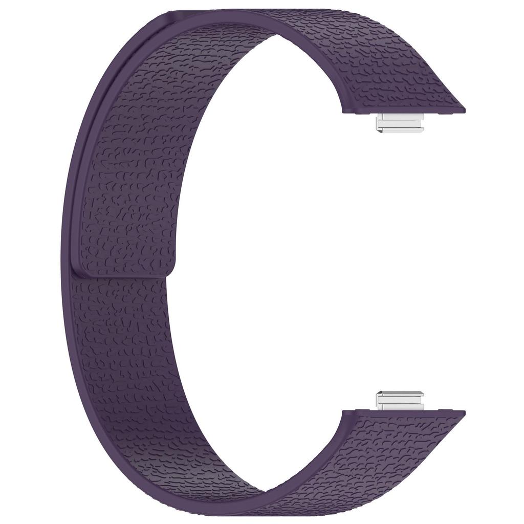 Lychee-patterned Strap for Huawei watch fit 5 5pro  Magnetic silicone loop Band for Huawei watch fit 3 4 4Pro sport Bracelet