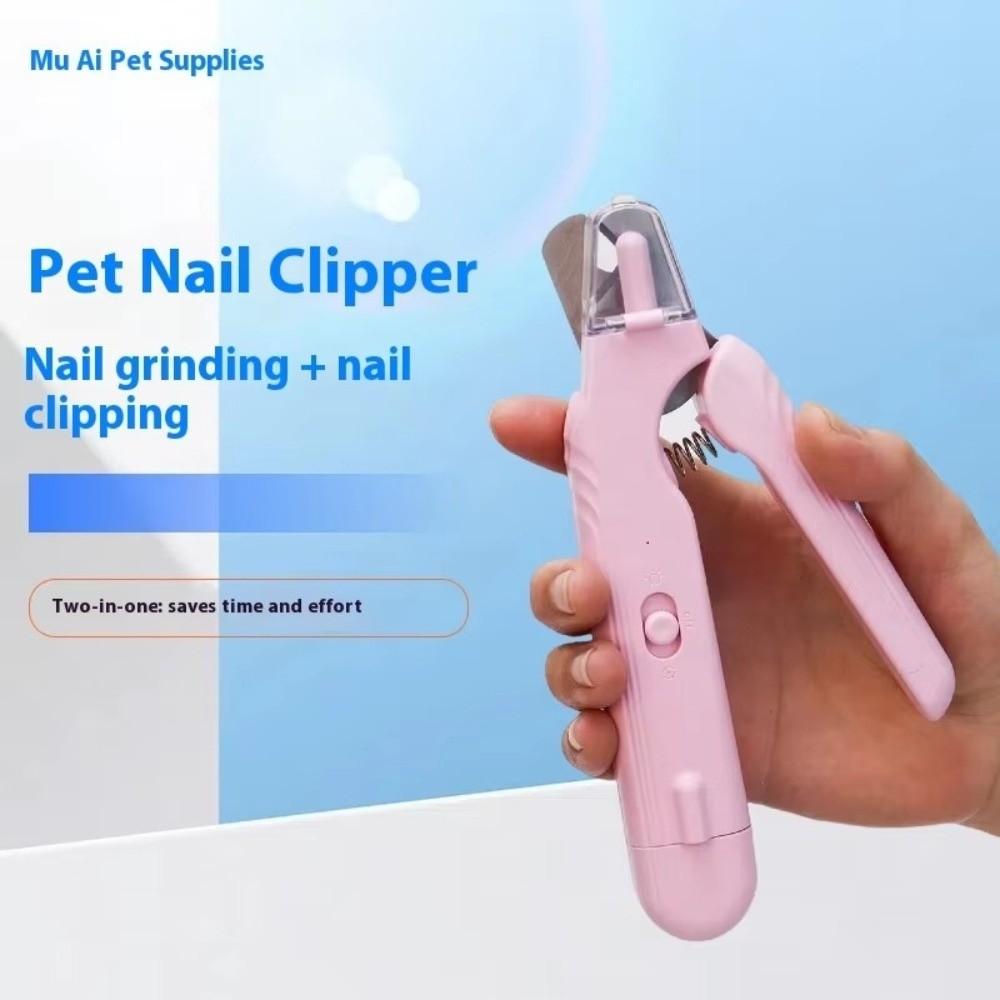 Stainless Steel Pet Nail Trimmer Safety Lock Electric Nail Grinder Cat Nail Cutter  Pet Care